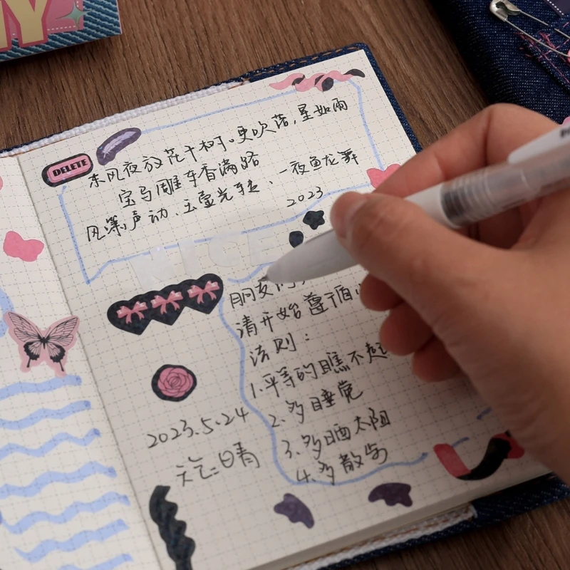 DIY Ledger Set ชุด DIY ผ้าคลุมยีนส์พร้อมดีไซน์กระเป๋าเล็กสำหรับให้เป็นของขวัญในสำนักงาน