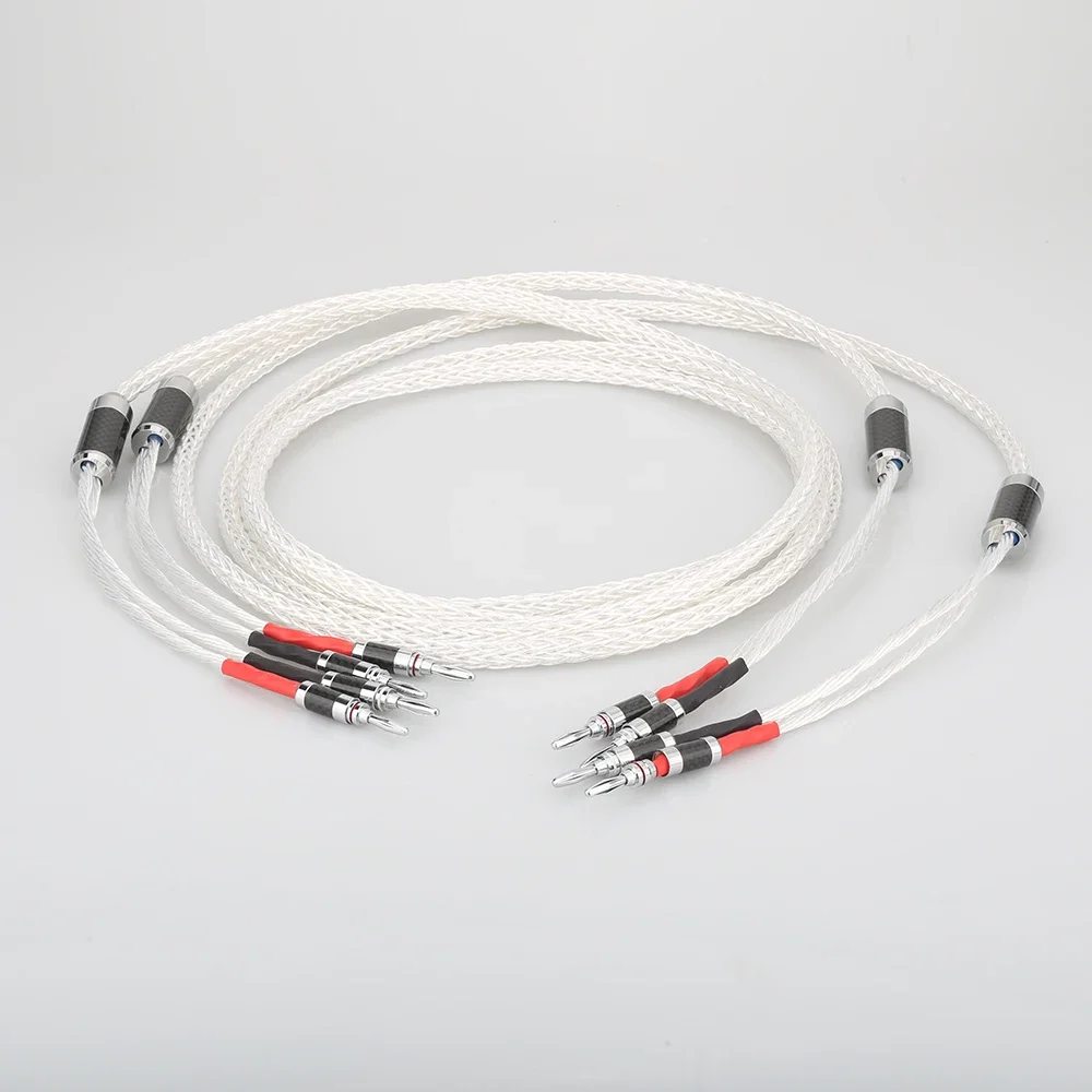 

Hifi Audio 8AG OCC Silver plated Speaker Cable Hi-end Speaker Wire Speaker Interconnect Cable