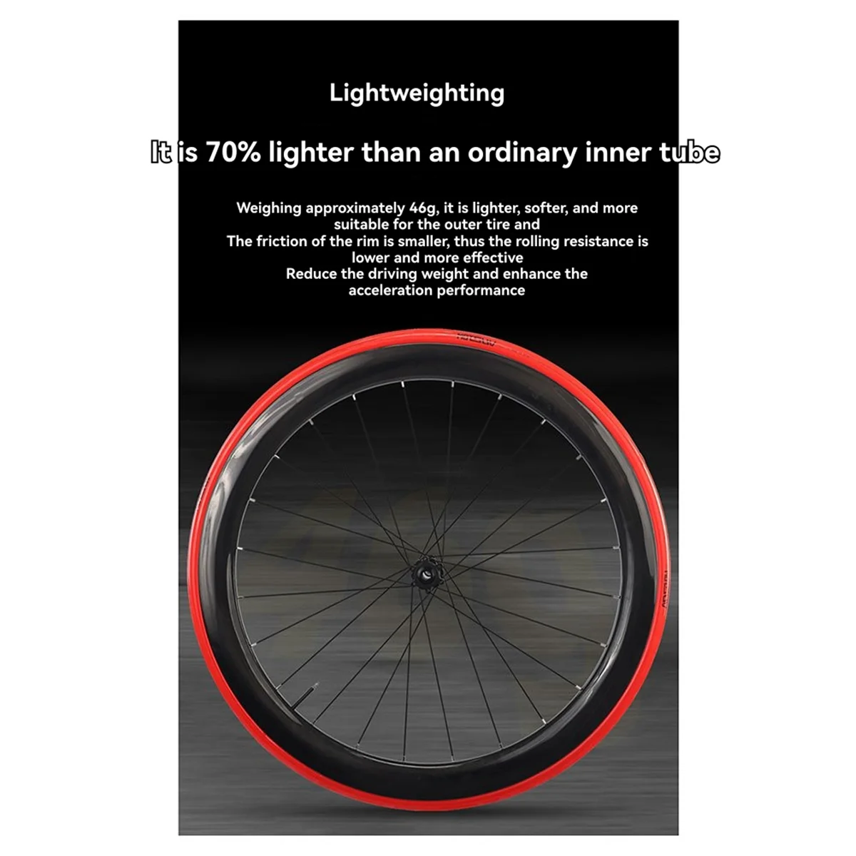 

Внутренняя трубка ABJQ из ТПУ для гравийных шоссейных велосипедов 700C, совместимая с шинами 700x35-50C 29x1,5-1,95 45 мм