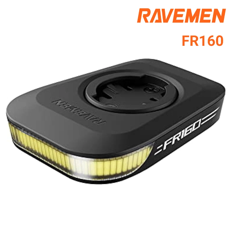 

RAVEMEN FR160 Bike Daytime Riding Light Compatible with Garmin XOSS IGPSPORT GPS Light for Bike Safety Side Visibility Headlight