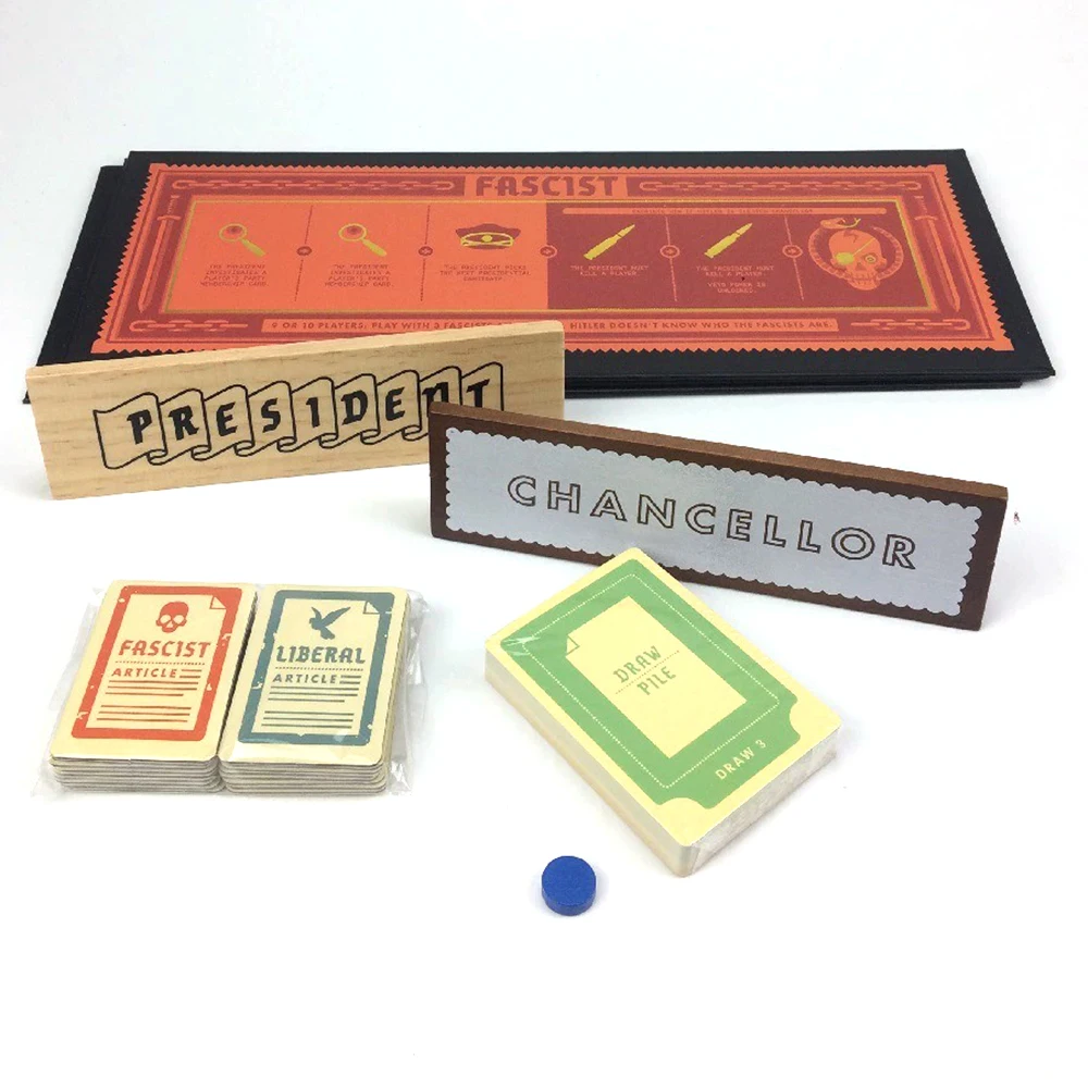 SECRET HITLER All English puzzle game card adults party games 2-8 people Birthday holiday party game Interesting puzzle playing