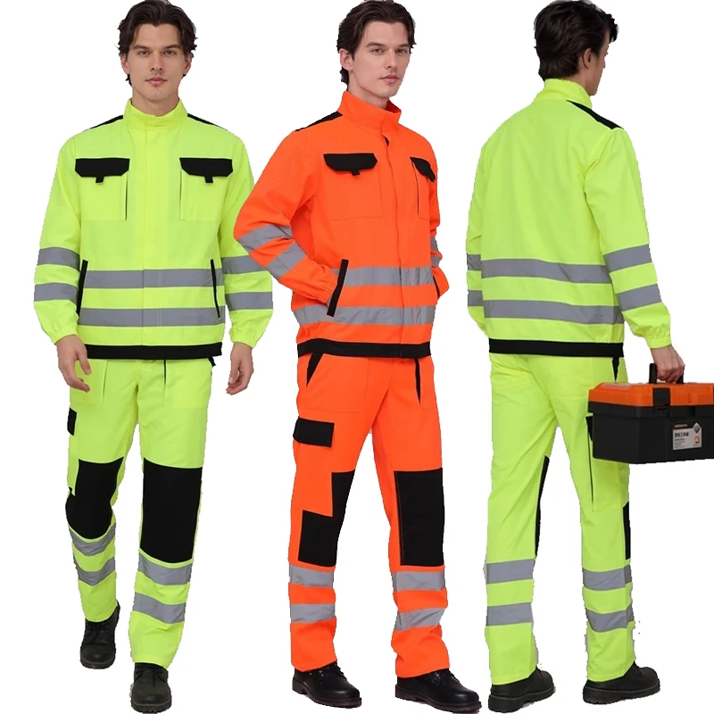 

Road Construction Work Suit Set Auto Repair Labor Protection Working Clothes Thin and Durable Factory Workshop Uniforms