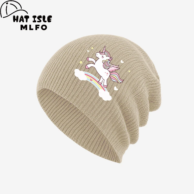 Halloween Vibe Kids Knit Beanie 1‑3Y Spooky Puppy Pumpkin Print Toddler Cold Hat Festival Party Children Headwear view 5