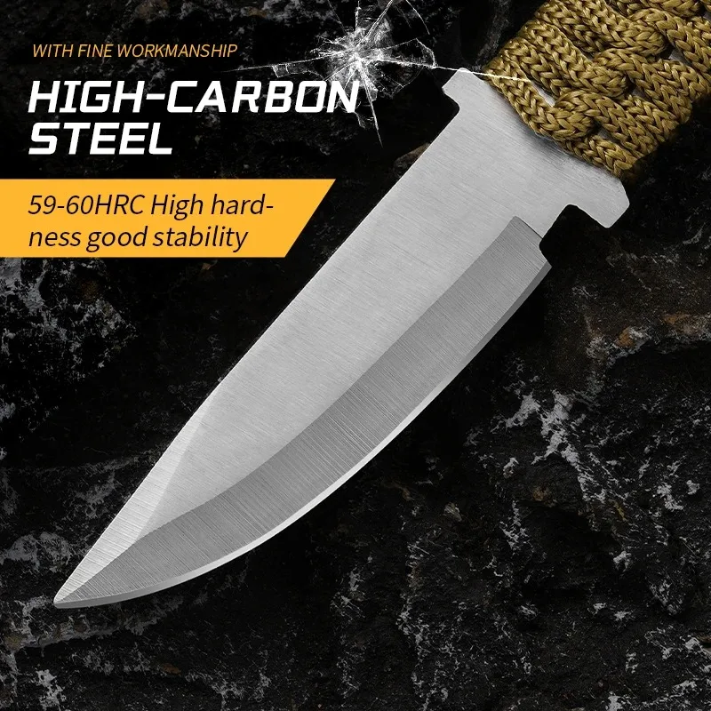 7 Inch Portable Camping Pocket Knife Stainless Steel EDC Survival Knife Multipurpose Cutting Knife for Self Defense Hiking BBQ