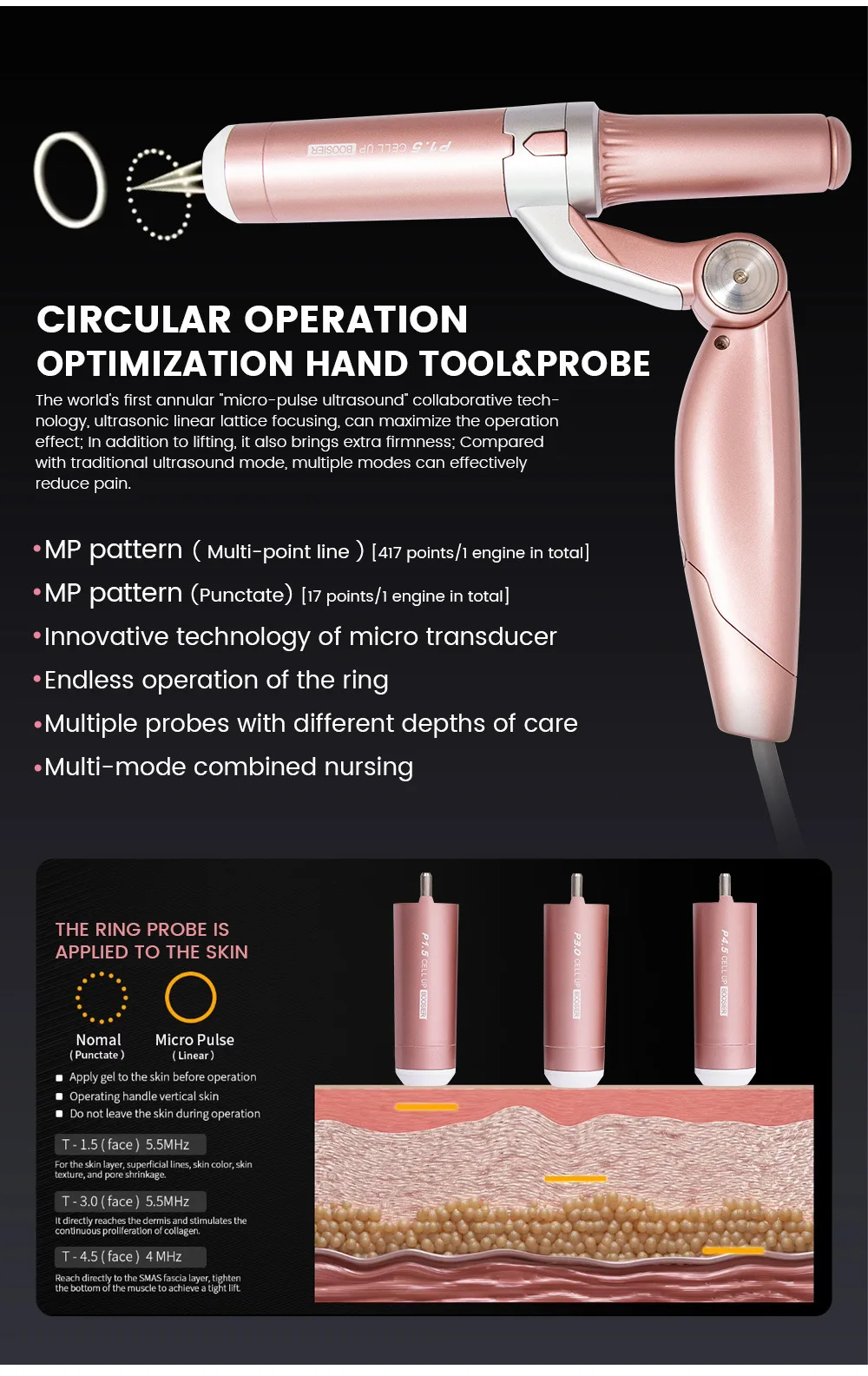 NYKorean Desktop Dual Reverse Doctor Straffungs- und Verjüngungsgerät