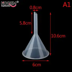1pc 60mm Mini Plastic Funnel Small Mouth Liquid Oil Funnels Laboratory Supplies Tools School Experimental Supplies