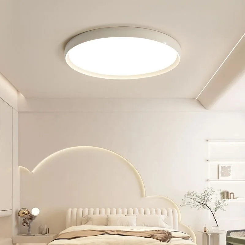 

Полноспектральный светодиодный потолочный светильник для защиты глаз, кремовый стиль, яркий, для спальни, главной комнаты, умное освещение для дома, декор для комнаты