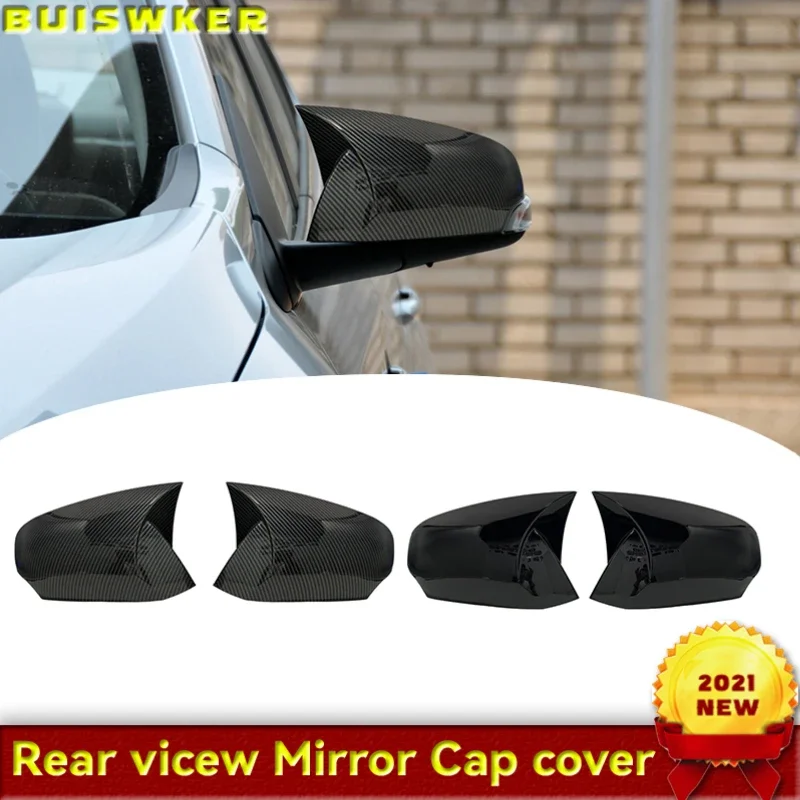 

2 Pieces Mirror Covers Caps RearView Case Gloss Black New Bat Style High Quality Abs Plastic For Renault Fluance için 2010-2016