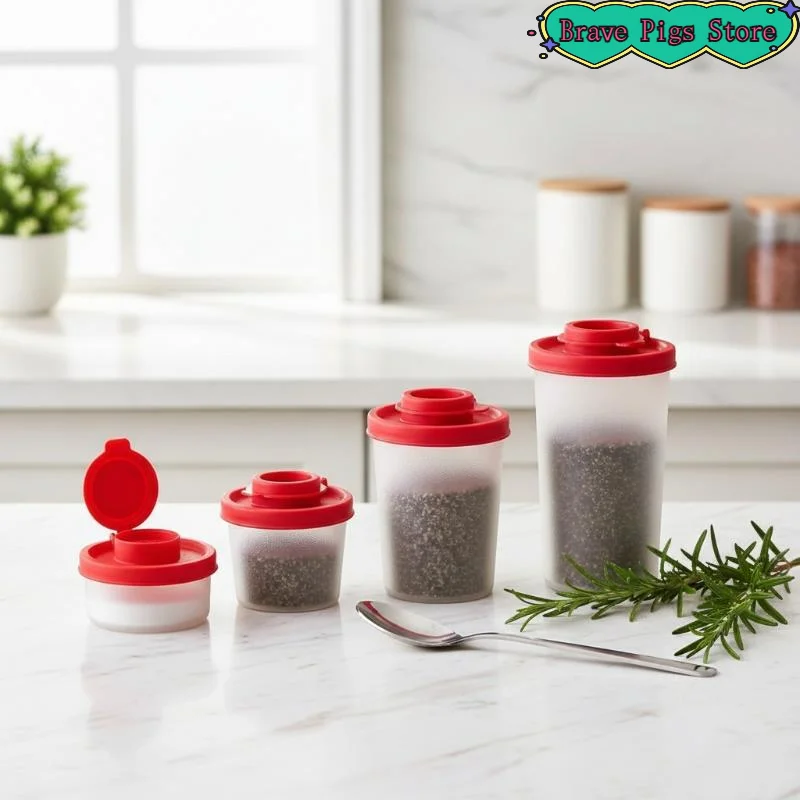 [HM]Plastic Dustproof Mini Salt And Pepper Spice Shaker Spice Container Seasoning Travel Spice[HM]