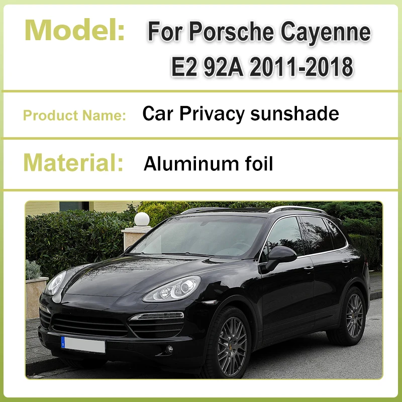 Car Sunshades For Porsche Cayenne Accesorios E2 92A 2011-2018 2012 2013 Auto Sun Shade Window Privacy Shading Sun Visors Covers