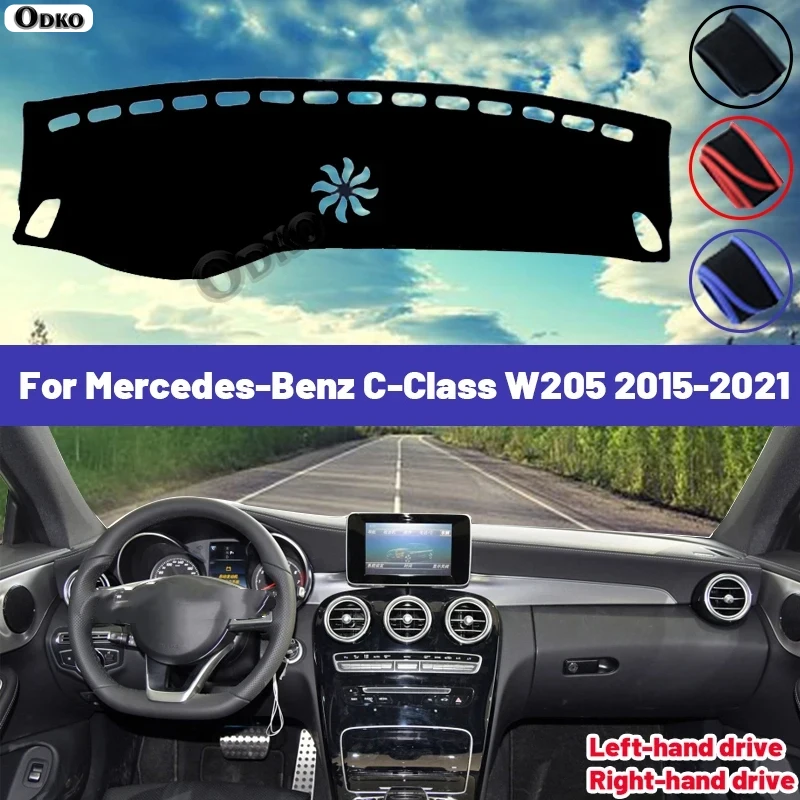 High Quality For Mercedes-Benz C-Class 2015 2016 2017 2018 2019 2020 2021 C-Klasse C180 C200 C220 C250 C300 Car Dashboard Cover