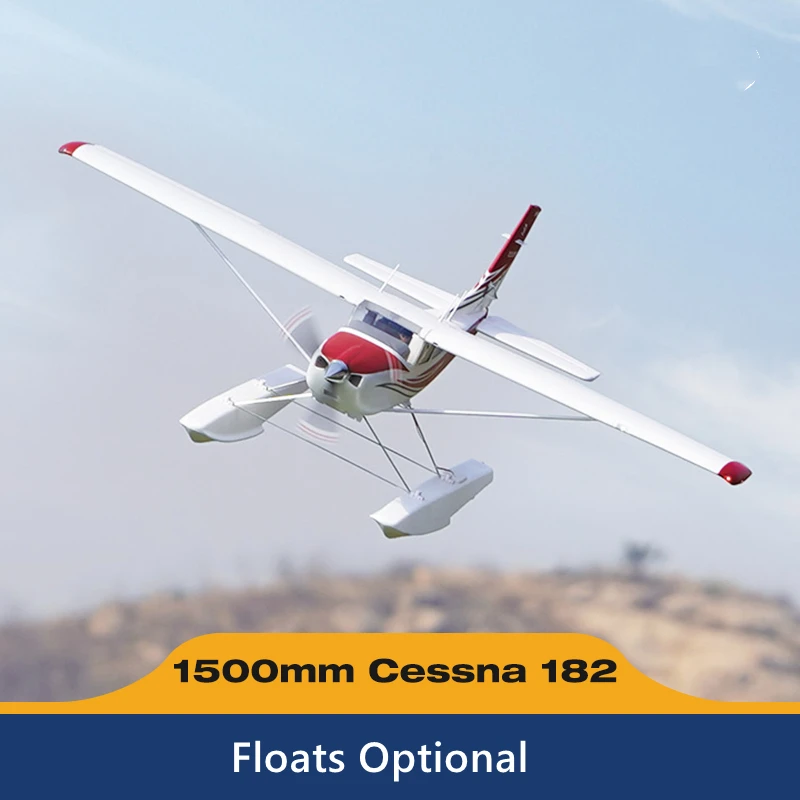 FMSRC RC Airplane Plane 1500MM 1.5M Cessna 182 Sky Trainer 5CH with flaps Trainer Beginner Model Aircraft Avion Floats Optional