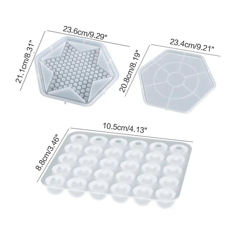 P9FE 1PC Silikon Checker Spielbrett Form, 1pc 3D Checkers Stücke Epoxy Gussform – Detail 6