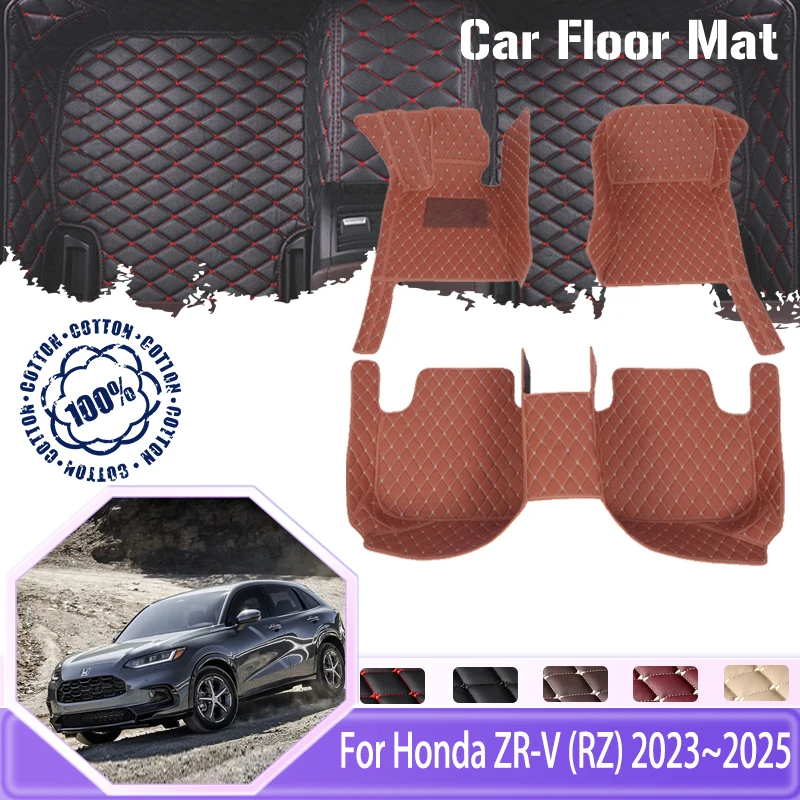 

Car Mats Floor Fit For Honda ZR-V ZRV ZR V RZ HRV HR-V 2023 2024 2025 5seat Dirt-resistant Pad Floor Covers Rugs Car Accessories