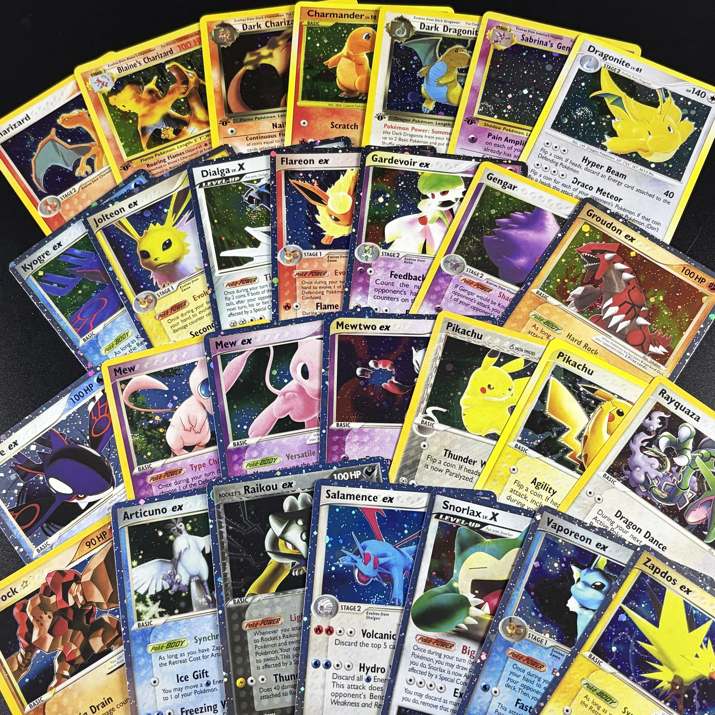 Galaxy New Holo Series PKM Pocket Cards WOTC/EX Series/Diamond & Pearl LV.X Mew Anime Tcg Trading Game Collection Card DIY Gift