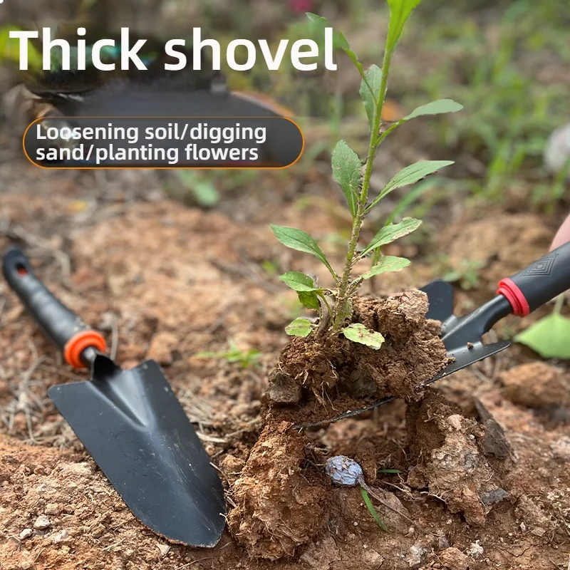 مجموعة أدوات الحديقة المكونة من 7 قطع - مجرفة صغيرة ومشط ومجرفة لزراعة الزهور والخضروات والعصارية |   طقم بأسمائها الحقيقية الصغيرة لـ Potted Pla