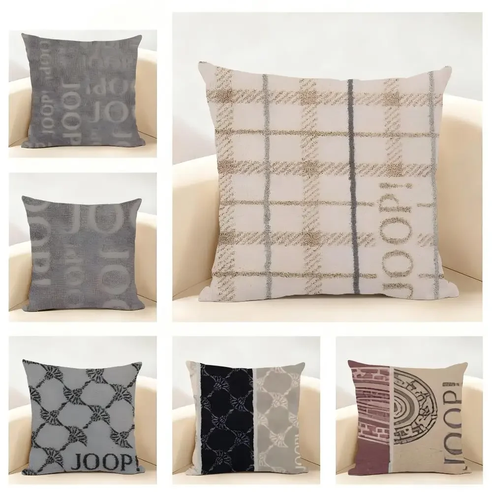 J-JOOP Cushion Cover Linen Pillowcase Soft  for Sofa Bed Home Room Decor