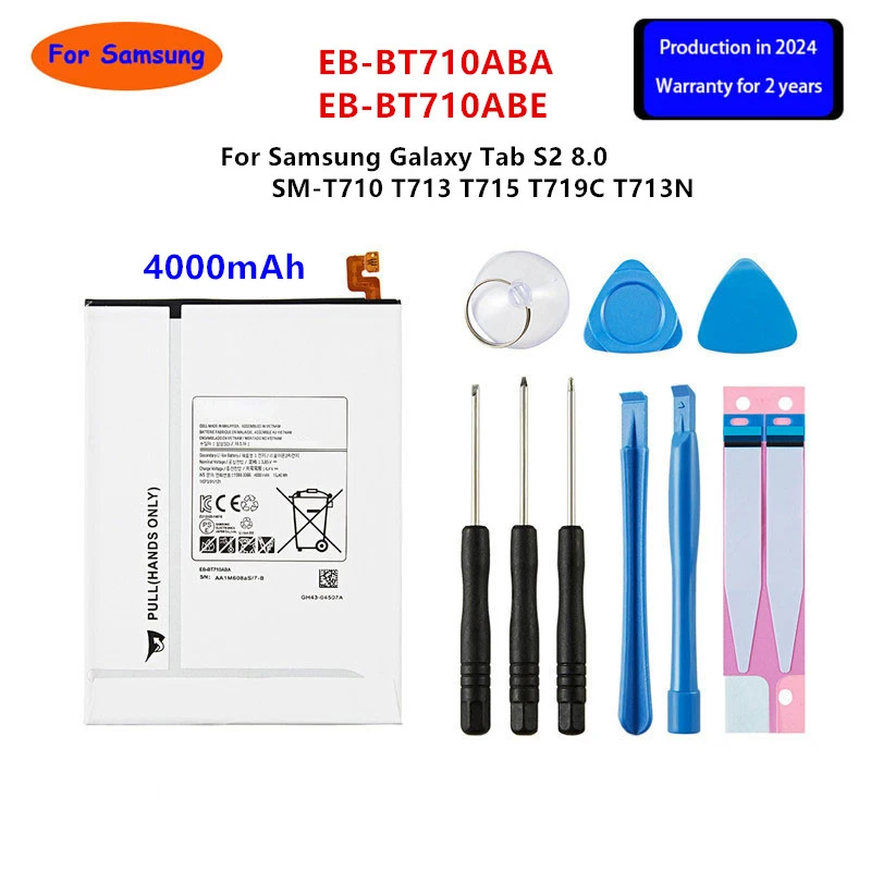 Brand New Tablet EB-BT710ABA EB-BT710ABE 4000mAh Battery For Samsung Galaxy Tab S2 8.0 SM-T710 T713 T715 T719C T713N+Tools