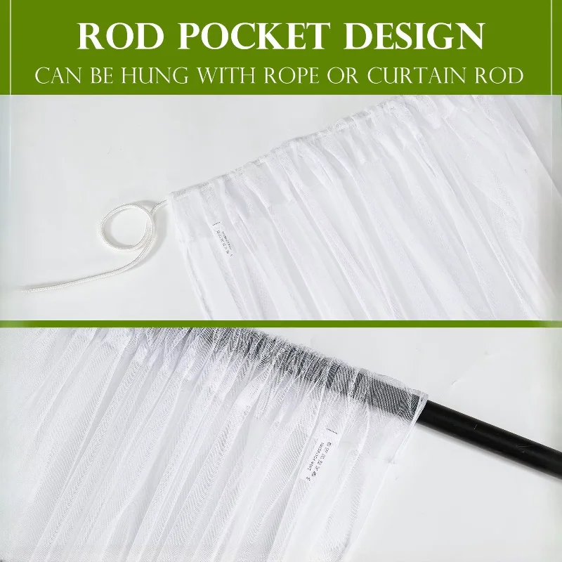 UV Resistant Fine Mesh Mosquito Net Outdoor Screen Doors Curtains for Courtyards Gardens Terraces Balconies Villas Sunrooms