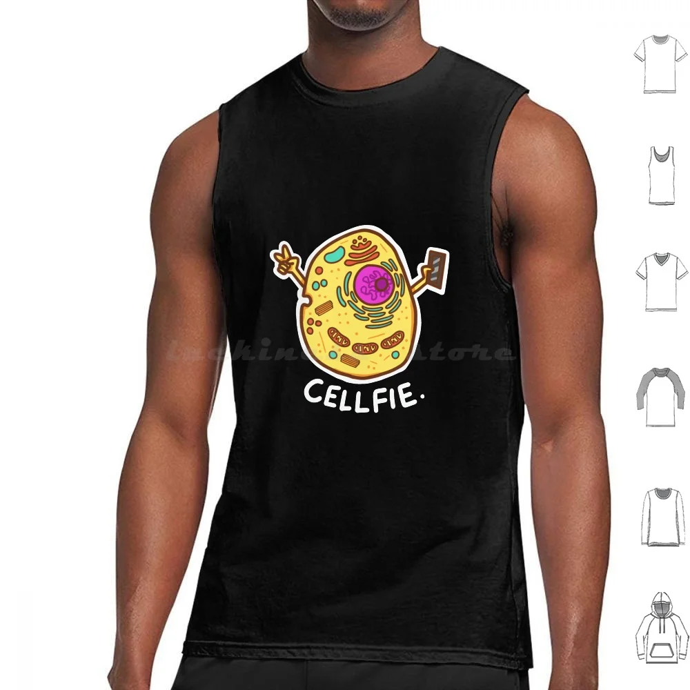 

Cell-Fie Funny Science Biology Tank Tops Print Cotton Cell Fie Funny Science Biology