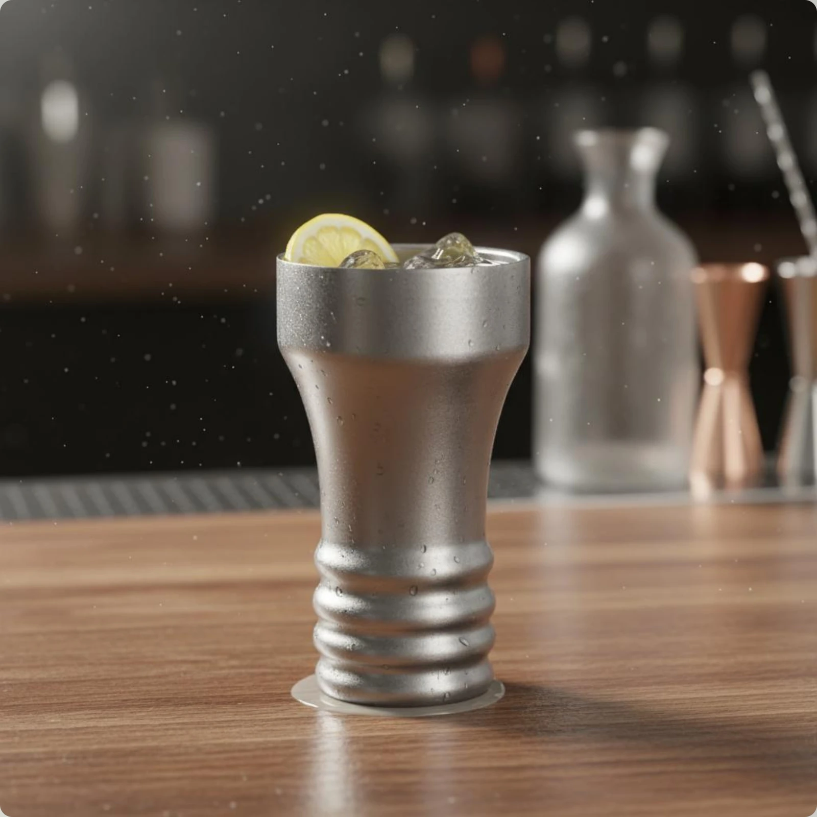 Coil Cup Retro Stainless Steel Cup Metal Tumbler Lustrous Finish Drinkware Easy to Clean