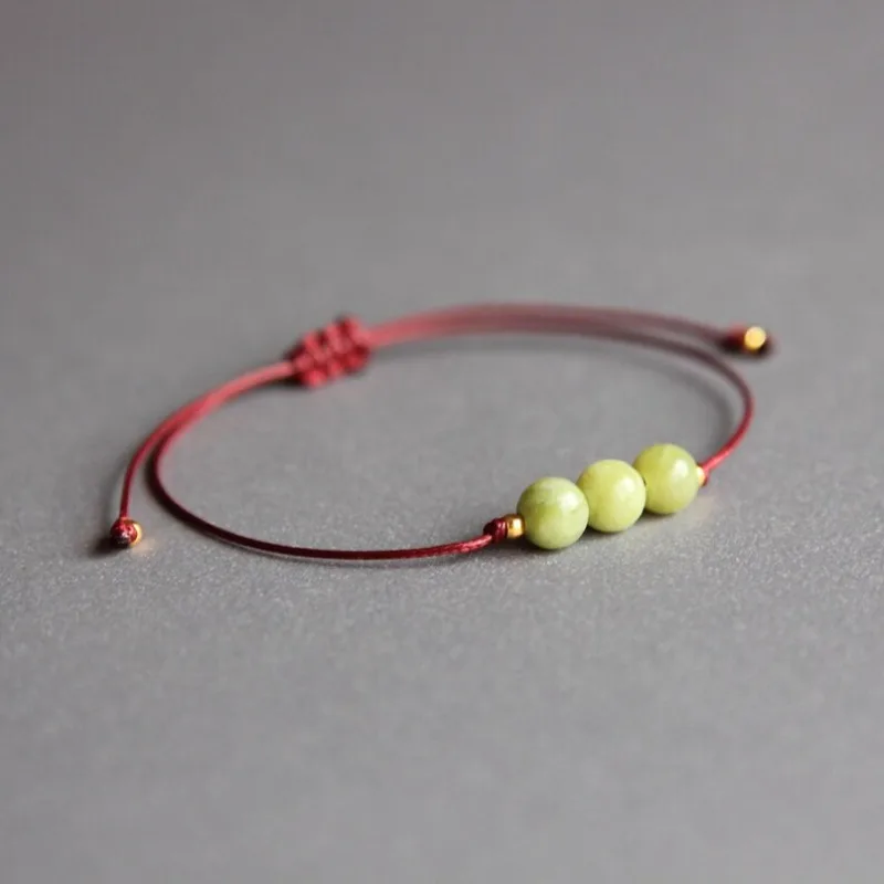 Chinese green jade bracelet, Bohemian-style jewelry, birthday gift, suitable for 20-year-old women, Gemini zodiac stone