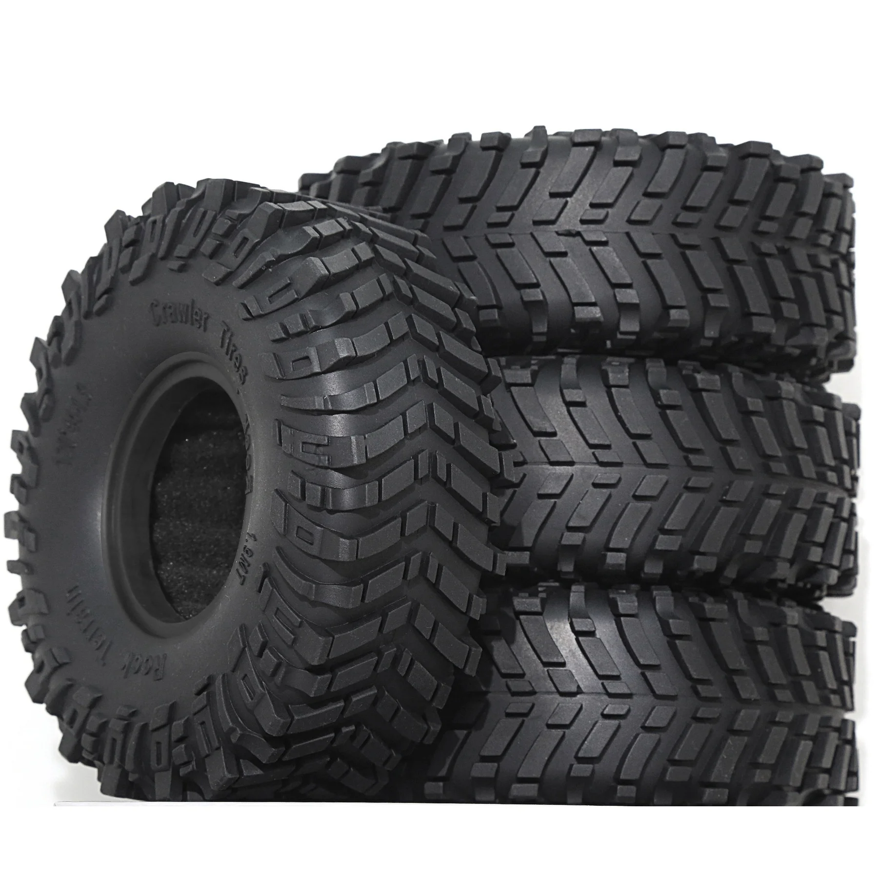 4PCS 120mm OD Rubber Tires Wheel Tyres For TRX4 SCX10III SCX10 D90 1/10 RC Crawler 1.9