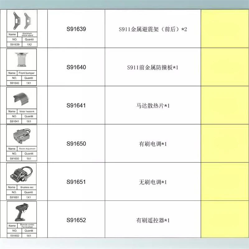 S909 S910 S909PRO S910PRO 1/16 RC カースペアパーツモーター ESC サーボシェルディファレンシャルタイヤドライブシャフトギアベアリングなど