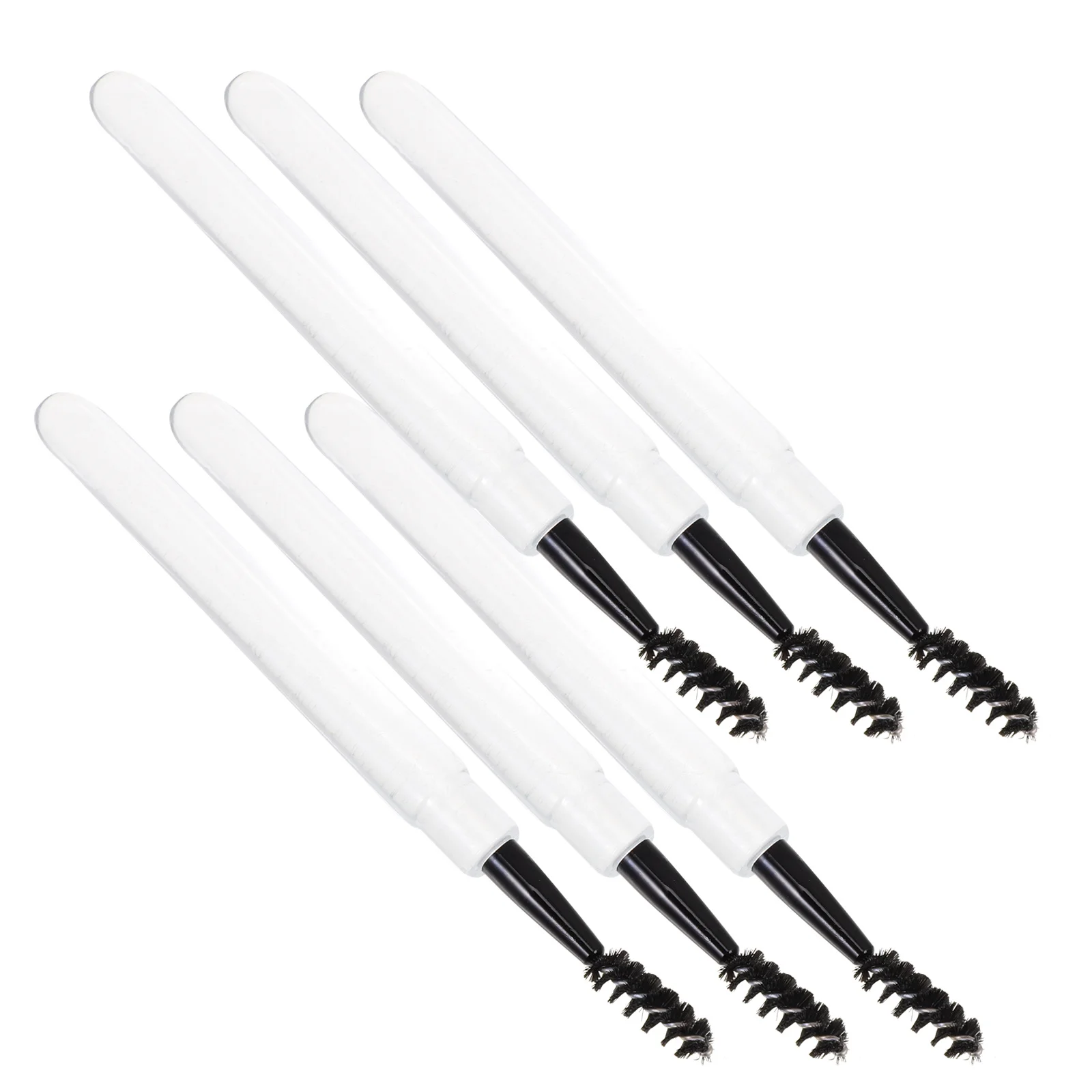 

6Pcs Eyelash Brush Plastic Fiber Material Compact Travel Size for Women Eyelash Eyebrow Comb Mascara Applicator Makeup Tool