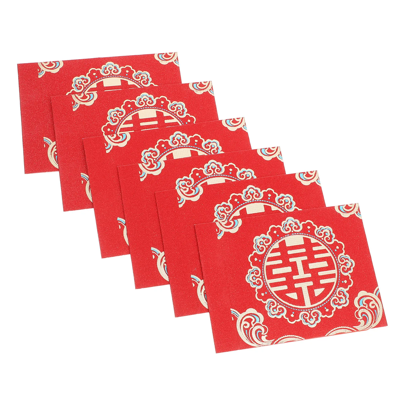 

6pcs Ten Thousand Yuan Money Bundle Sleeve Chinese Wedding Red Envelope Cover Cash Holder Festival Engagement Red Packets