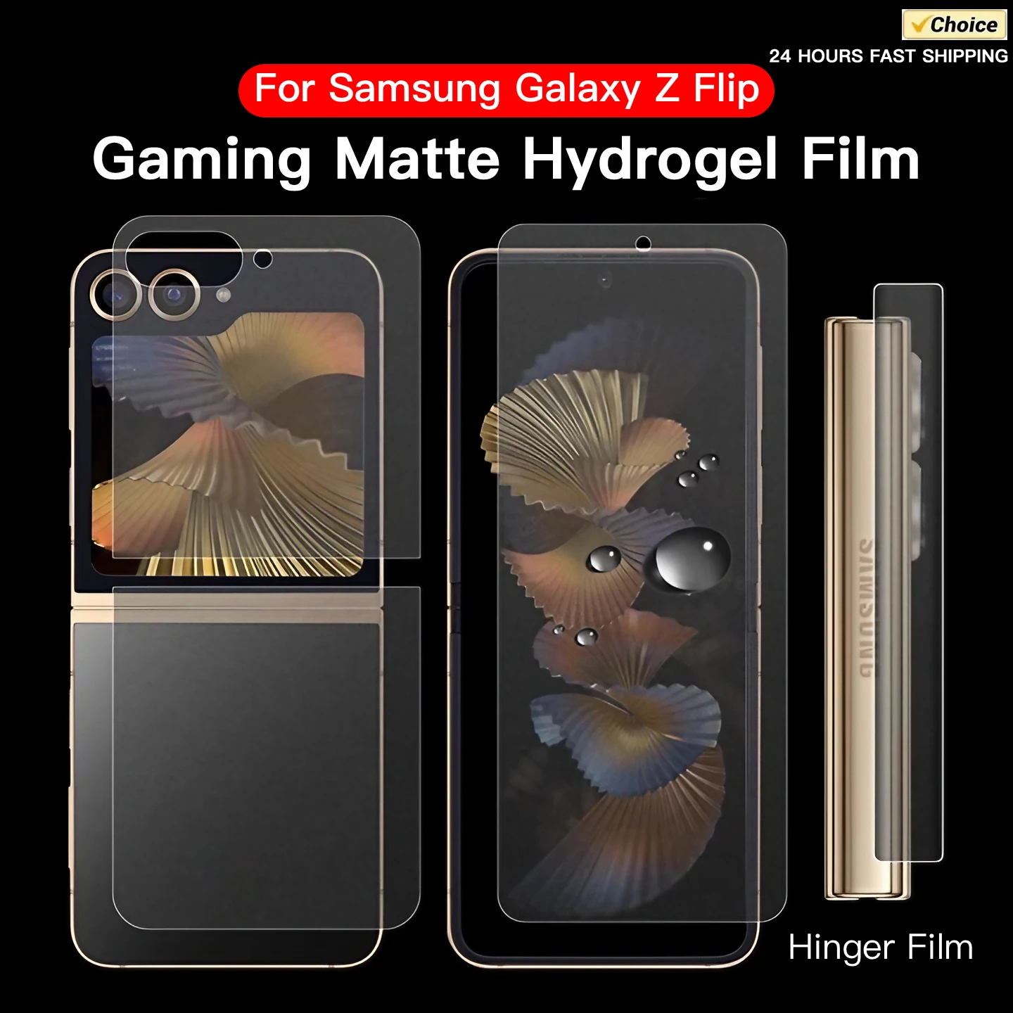 

Matte Hydrogel Film For Samsung Galaxy Z Flip 7 6 5 4 3 Inner Outer Soft TPU Full Cover for Z Flip 6 Screen Protector