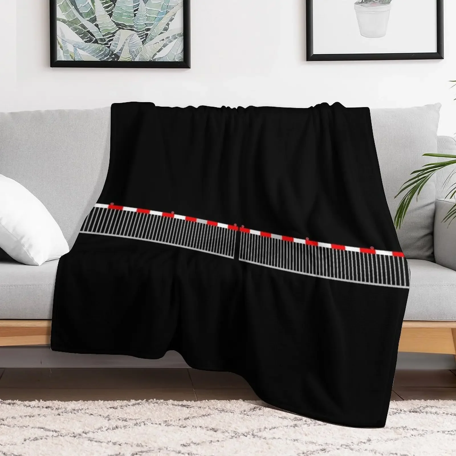 UK RAILWAY LEVEL CROSSING Throw Blanket Warm Cozy Throw Blanket for Living Room Couch