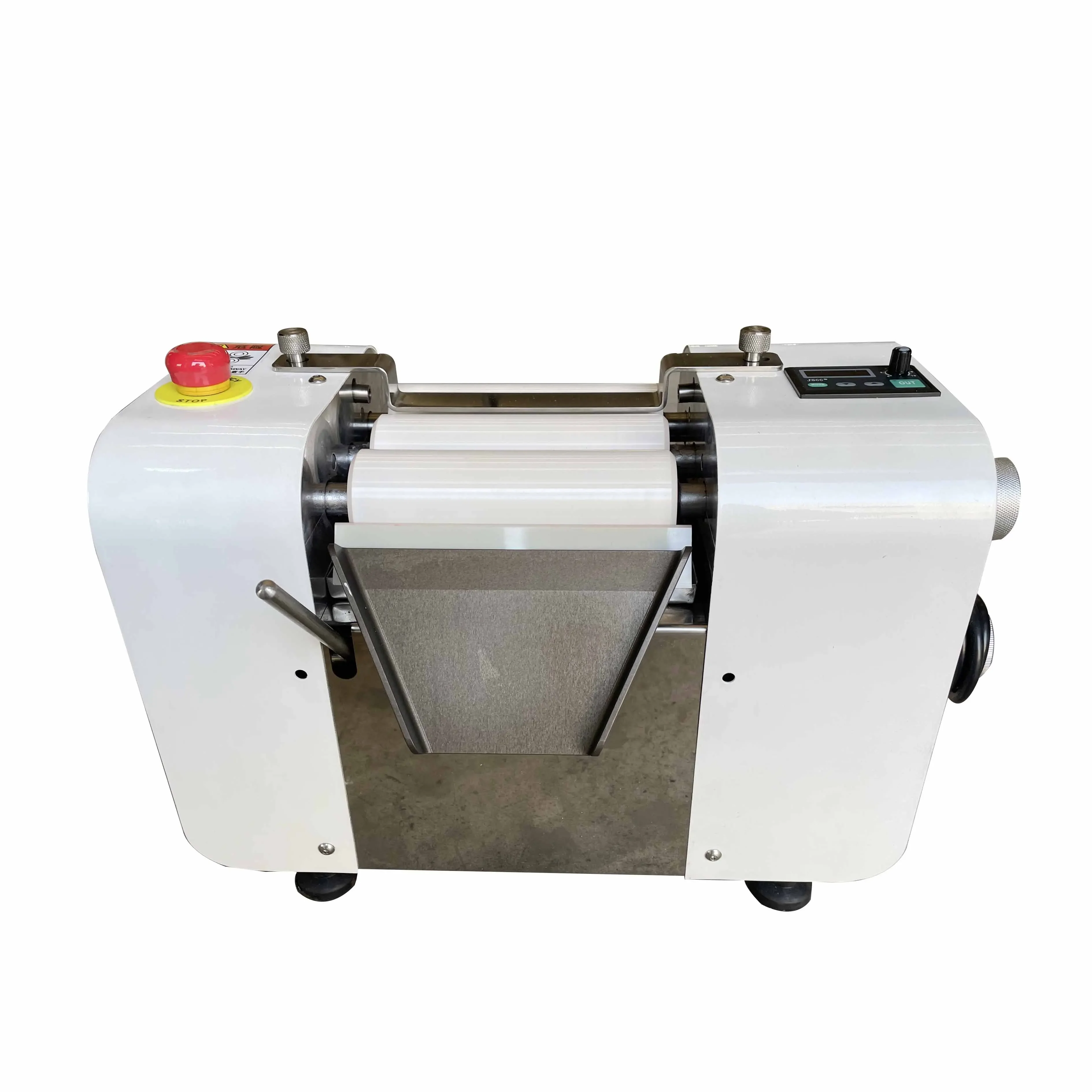 مختبر آلة مطحنة ثلاثية الأسطوانة نوع الأسطوانة مطحنة ثلاثية لفة لطحن العينات والخلط