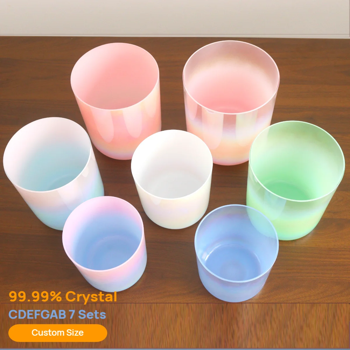 432 هرتز أورورا اللون سبعة الشاكرات الخيمياء وعاء كريستال مع الملحقات وحقيبة #1