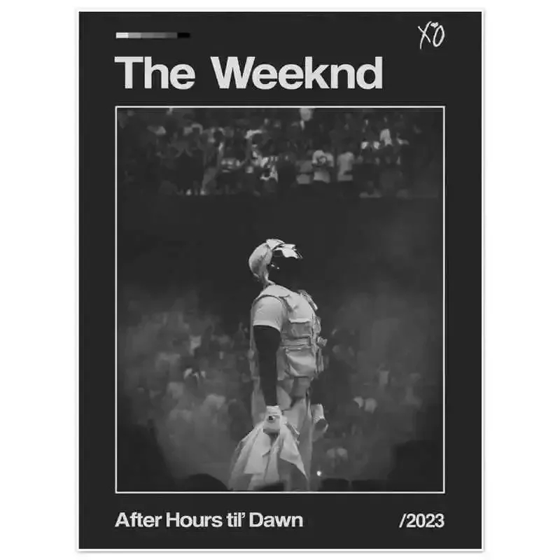 قماش اللوحة ملصق جدار الفن مغني الراب The Weeknd قناع المشارك مجموعة الهيب هوب ألبوم الموسيقى ستاربوي بيت البالونات الهزلية الجمالية
