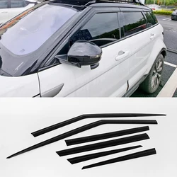 FIT For Land Rover Range Rover Evoque 2012-2019 Black Chrome Door Window Visor Vent Shades Sun Rain Guard 6PCS waterproof