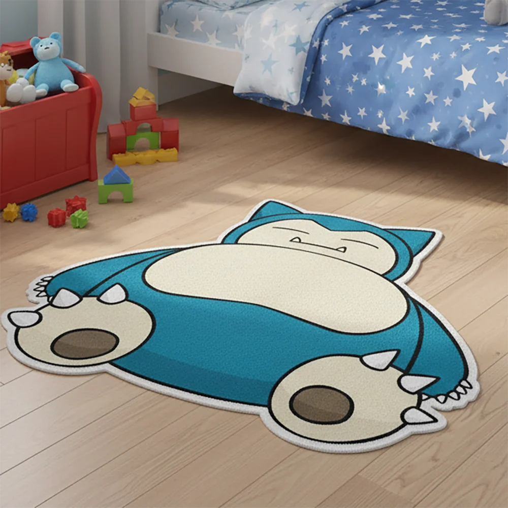 Tapis figurine Animes Bulbasaur Pokémon Gengar, tapis de sol doux au Design coloré, couverture décorative douce, tapis de jeu