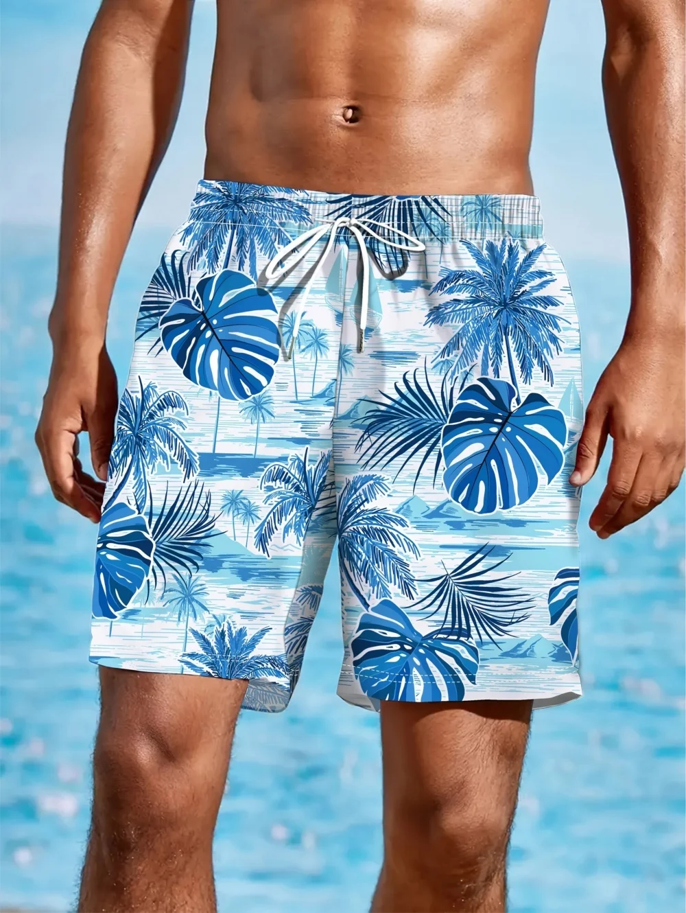 

Fashion Men's 3D Tropical Plants Graphic Printed Casual Shorts Summer Short Pants Hawaiian Vacation Street Men Summer Clothing
