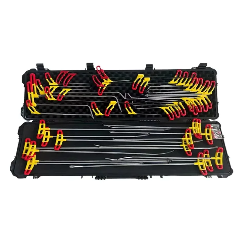 49PCS Paintless Dent Repair Tool Set - High Strength PDR Hook Rods for Auto Body Hail Damage Removal for All Vehicle Models