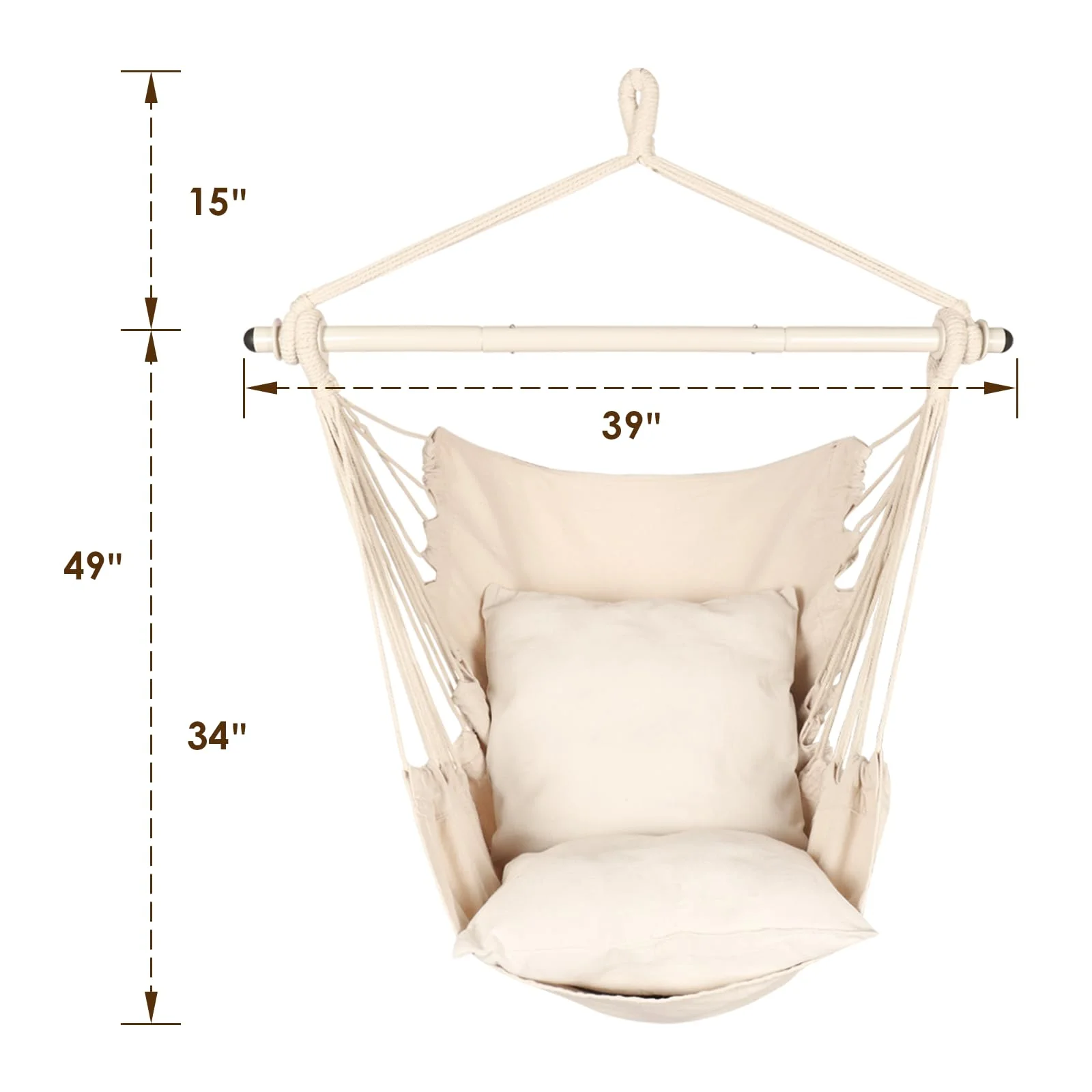 All-Weather Swing Chair, Indoor/Outdoor Hanging Swing, Comfortable Hanging Chair - Made of Premium Fabric, Soft and Cozy Design, Suitable for Garden, Patio, Balcony, Bedroom. Comfortable and Durable Rocking Chair