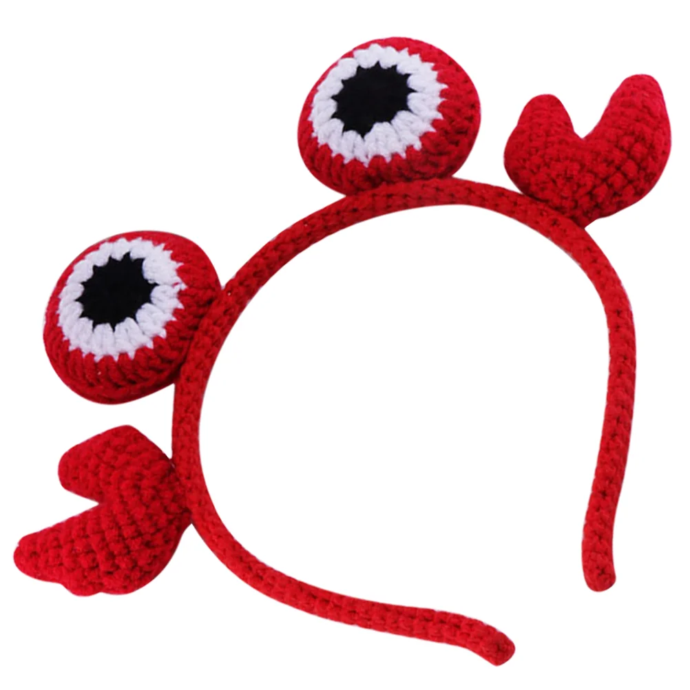 

Crab Headband Cute Hair Bands Sweet Lovely Decor Yarn Performance Hairband Photo Prop Child Hairbands