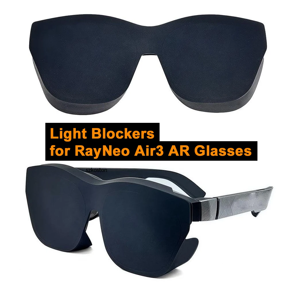 Light Blockers for RayNeo Air3/Air2/Air3s AR Glasses Silicone Light Blocking Cover Scratch Resistant Shell for Xreal One/Pro/Air