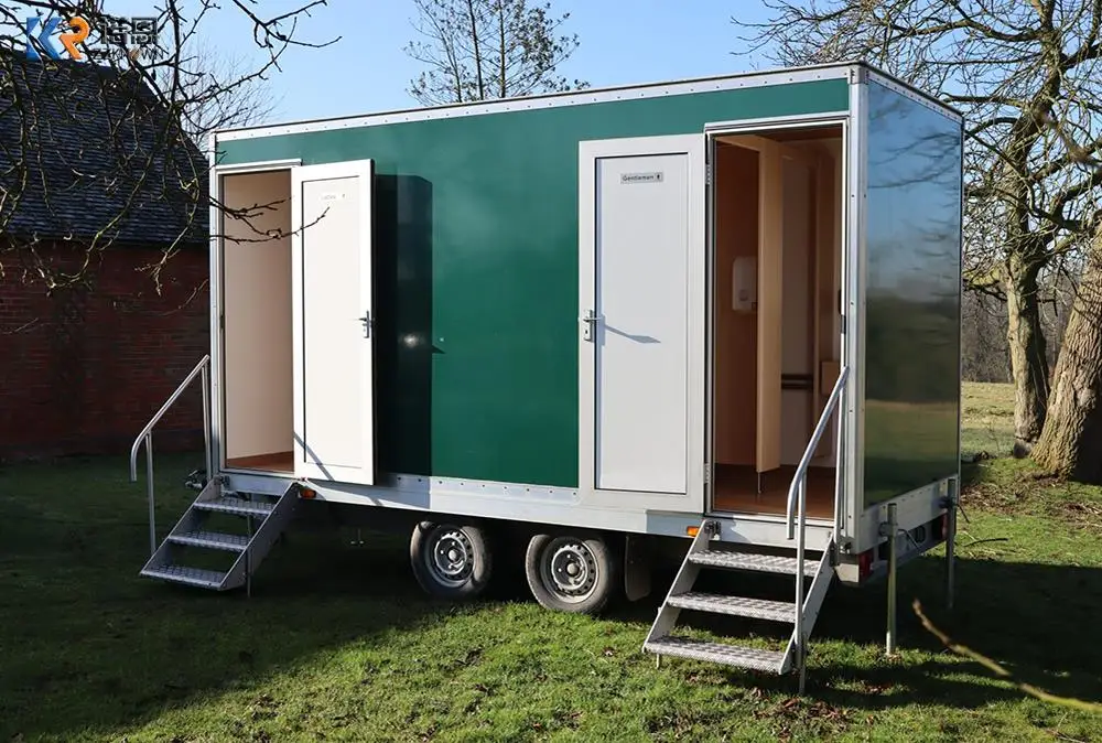 في الهواء الطلق 8 محطات المحمول مرحاض مقطورة VIP فاخرة مرحاض مقطورة المنازل الجاهزة مع دش