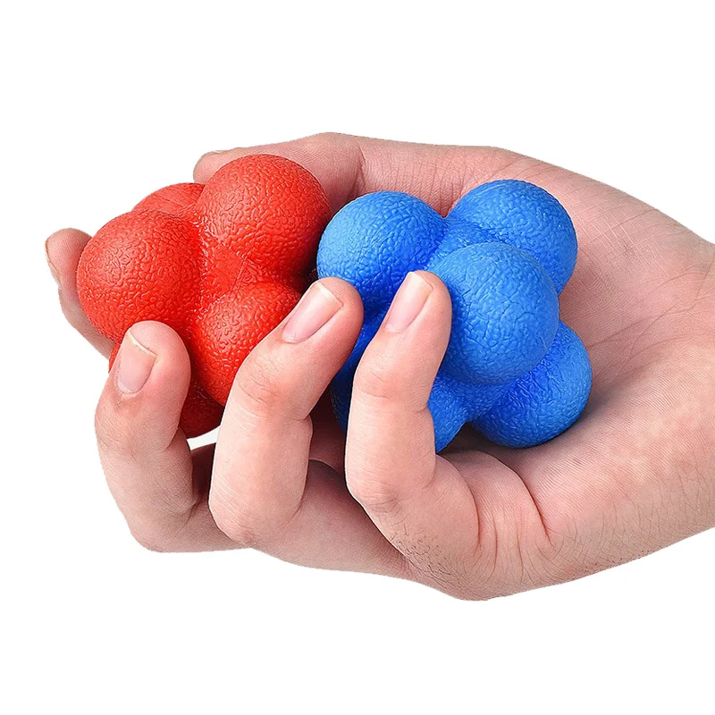 6PCS Sport Reactie Bal Behendigheid Snelheid Reflex Training Rubber Bounce Verbeteren Hand Oog Coördinatie Zintuiglijke Integratie Speelgoed