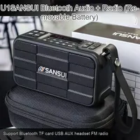 New Sansui F30 Retro Radio Wireless Bluetooth Speaker Insert card Mini Plug in Walkman Music Player Portable Stereo Subwoofer