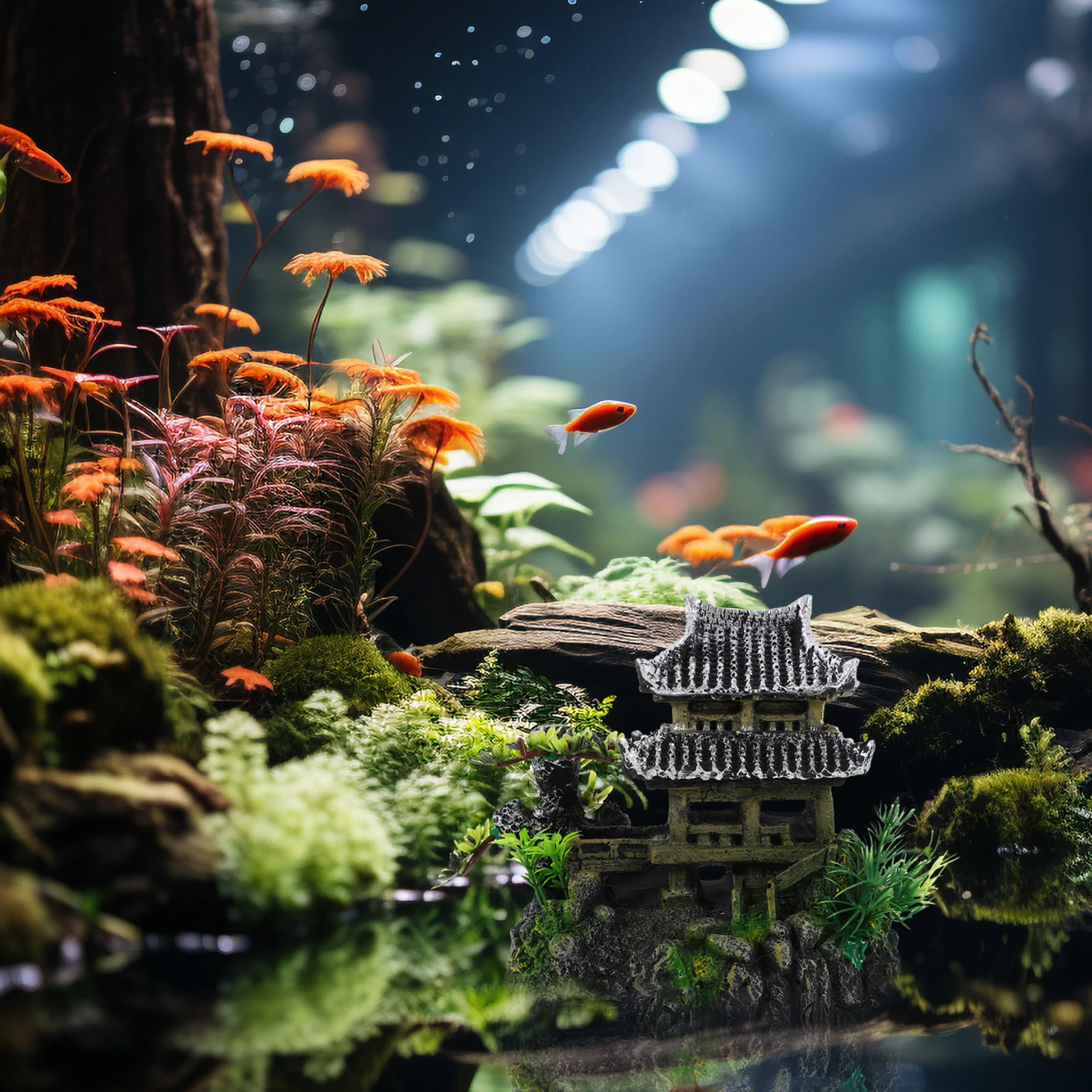 

Fish Tank Decor Lifelike Underwater Landscaping Ornament High Grade Material Resin Craft Aquarium Decoration