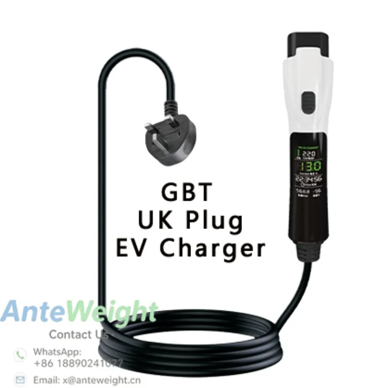3.5 KW/16A  GBT AC EV Portable Charger with Integrated Charging and Discharging Function UK Plug Suitable for BDY TESLA