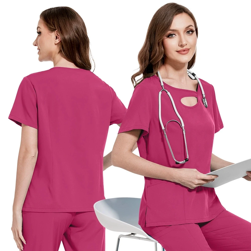 Medical Nurse Uniforms Large Sizes Nursing Homes Beauty Salons Beauty Salon Doctor Clothes Matte Set Uniformes Clinicos Mujer