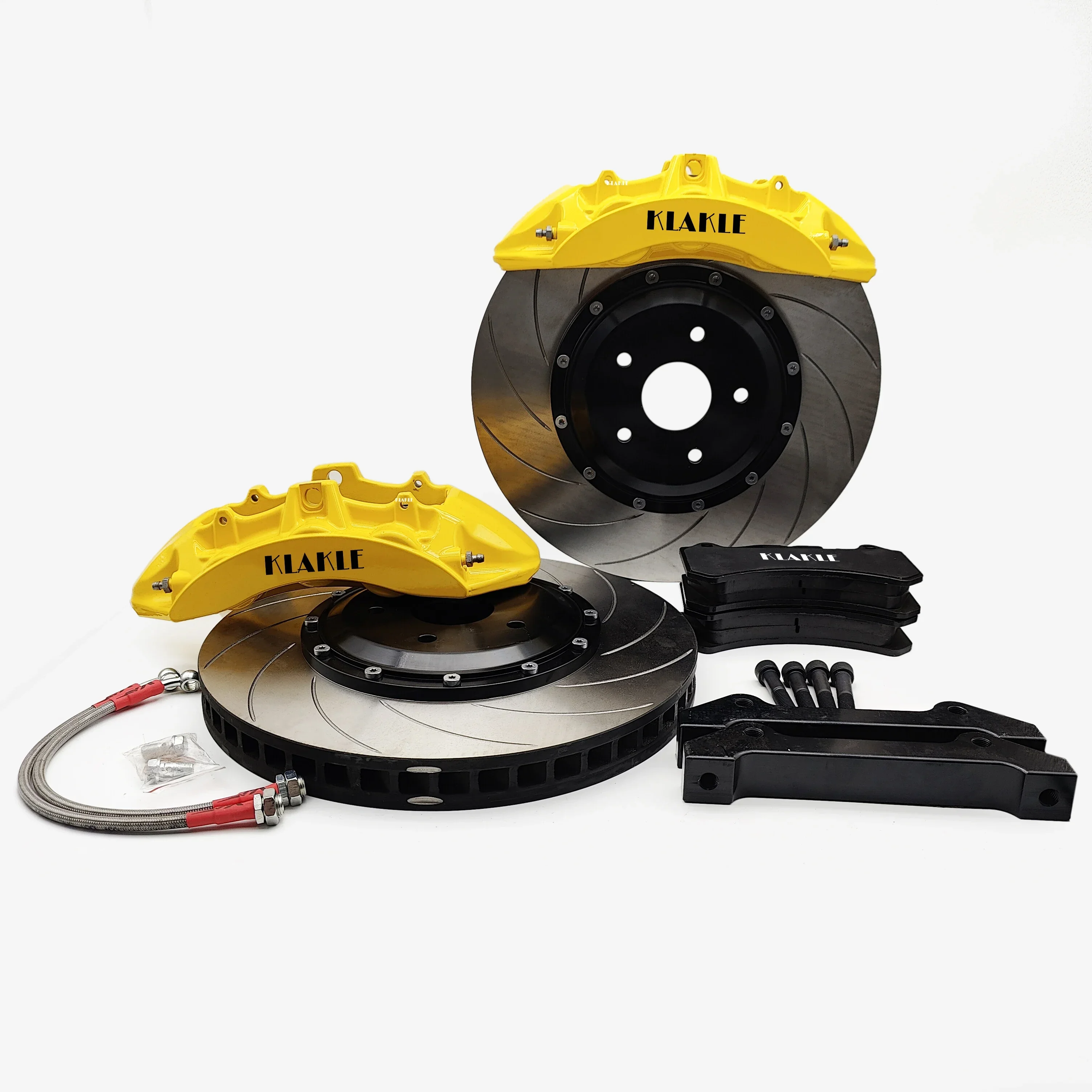 KLAKLE Auto Parts Big Brake Kit 6 Pot V6 Front Wheel R18 Inches 355*32MM Brale Disc Kit For Mazda 3 5 6 Cx3 Cx5