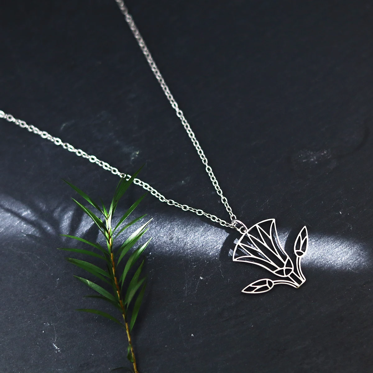 نبات الأزهار الترقوة المختنق قلادة من الفولاذ المقاوم للصدأ لذيذ صباح المجد زهرة قلادة سلاسل قلادة للنساء فتاة مجوهرات #4